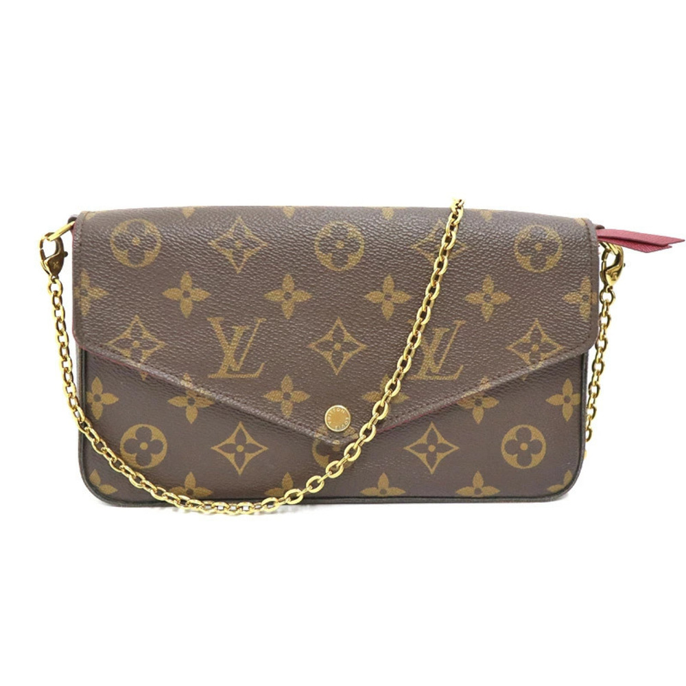 Louis Vuitton Pochette Felicie Shoulder Bag Chain Monogram Leather